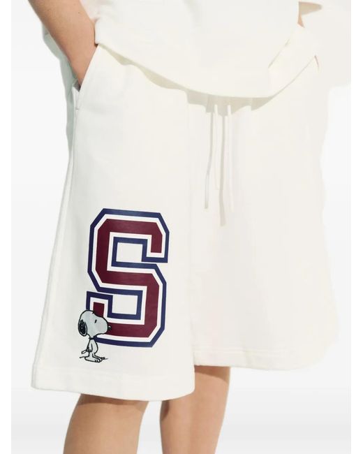 Essentiel Antwerp White Peanuts Snoopy Patch Shorts