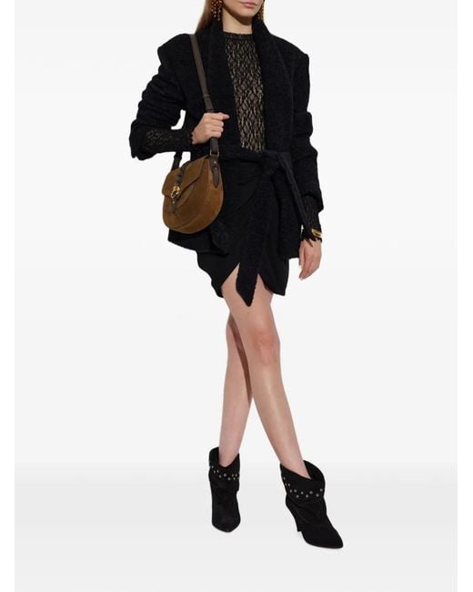Isabel Marant Black Lyone Stud-Embellished Ankle Boots
