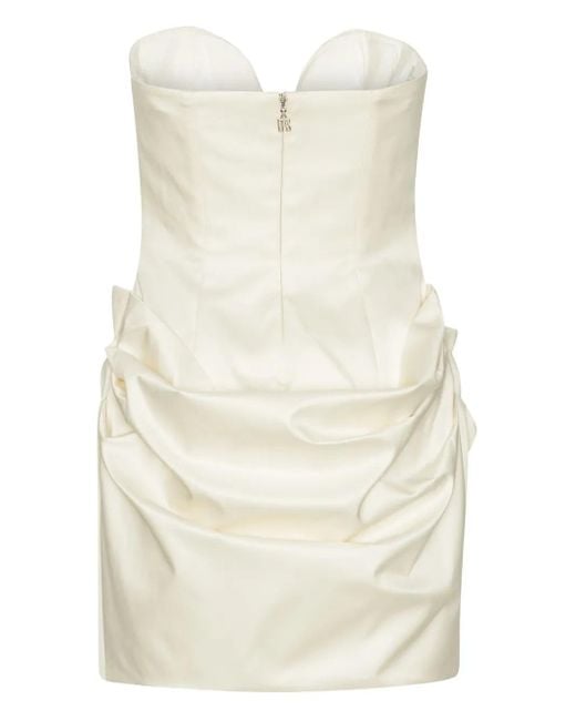 ROTATE BIRGER CHRISTENSEN Natural Weiße Korsettstil Kleid