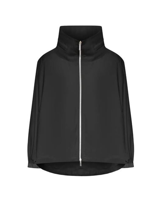 Moorer Black Zip High-Neck Jacket
