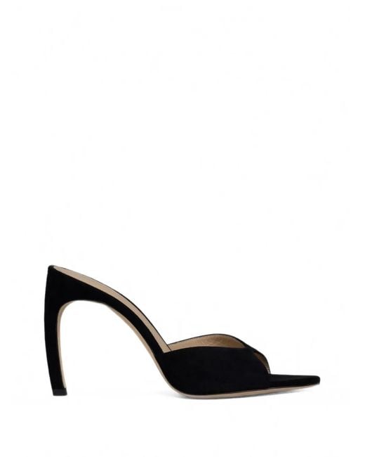 Victoria Beckham Black Harlow Open-Toe Mules
