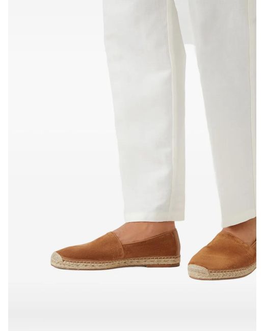 Brunello Cucinelli Brown Suede Espadrilles for men