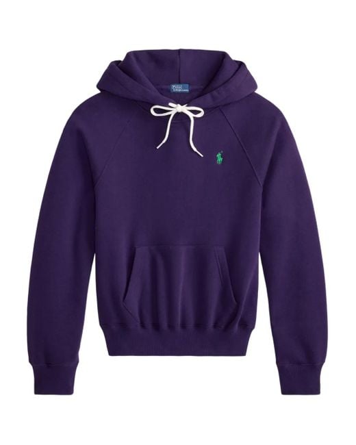 Sudadera con capucha y logo bordado Polo Ralph Lauren de color Blue