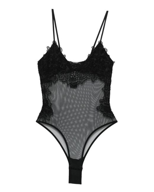 Ermanno Scervino レーストリム ボディスーツ Black