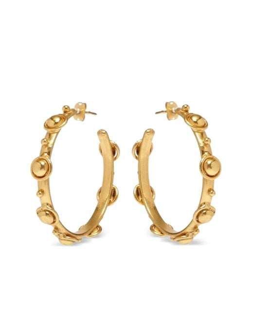Sylvia Toledano Metallic Beaded Hoop Earrings