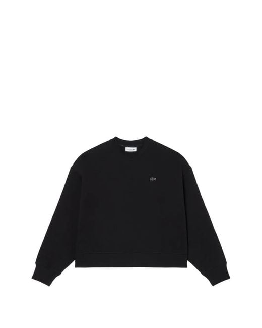 Lacoste Black Logo-Embroidered Sweatshirt