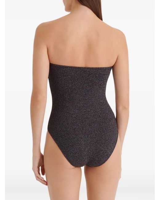 Eres Black Scintillant Strapless Swimsuit