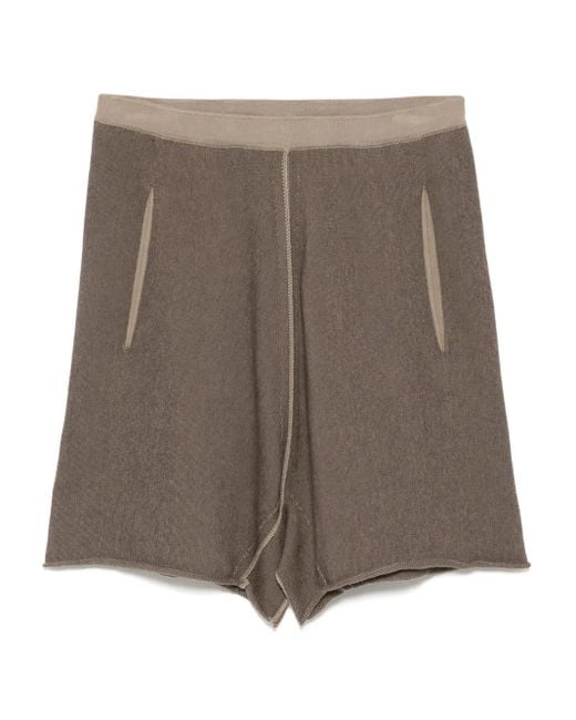 Label Under Construction Brown Cotton Shorts for men
