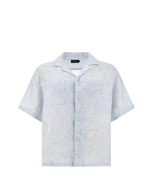 Paul & Shark Blue Paisley Shirt for men