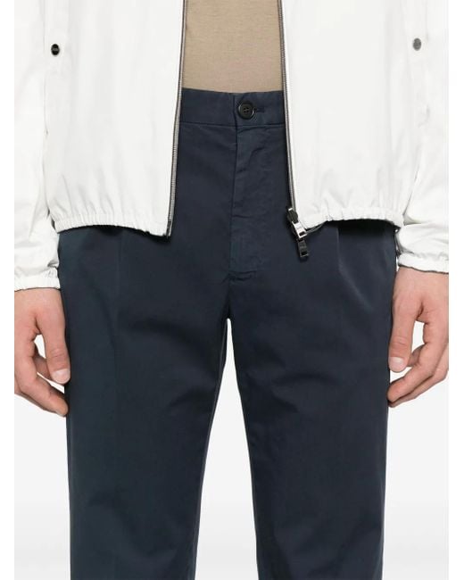 Incotex Blue Tapered Trousers for men