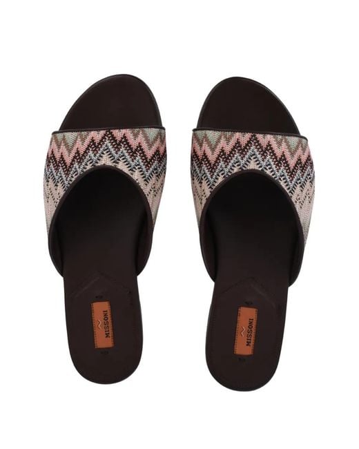 Missoni Brown Liza Flat Sandals