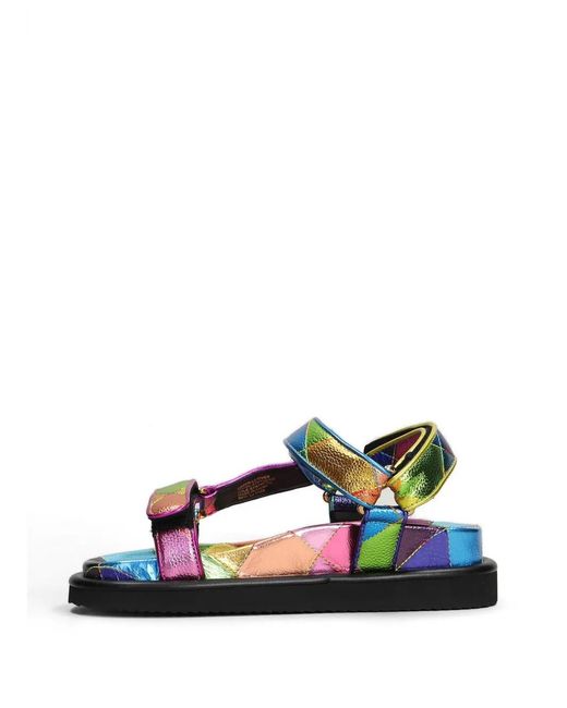 Kurt Geiger Blue Orson Flat Sandals