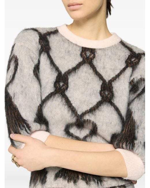 Genny Gray Patterned Sweater