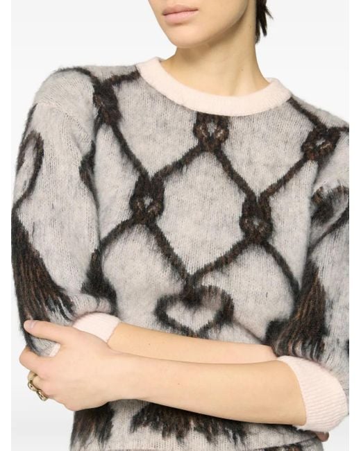 Genny Gray Patterned Sweater