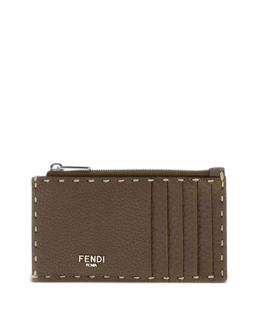 Fendi Pasjeshouder Met Logoplakkaat in het Brown voor heren