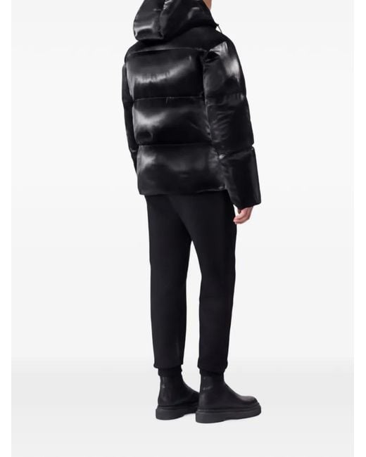 Mackage Black Kent-Glo Hooded Puffer Jacket for men