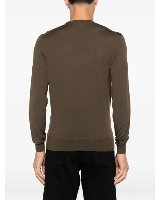 Tom Ford Brown Wool Crew-Neck Top for men