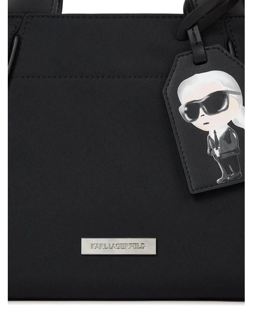 Karl Lagerfeld Black Sac Cabas Ikon En Toile
