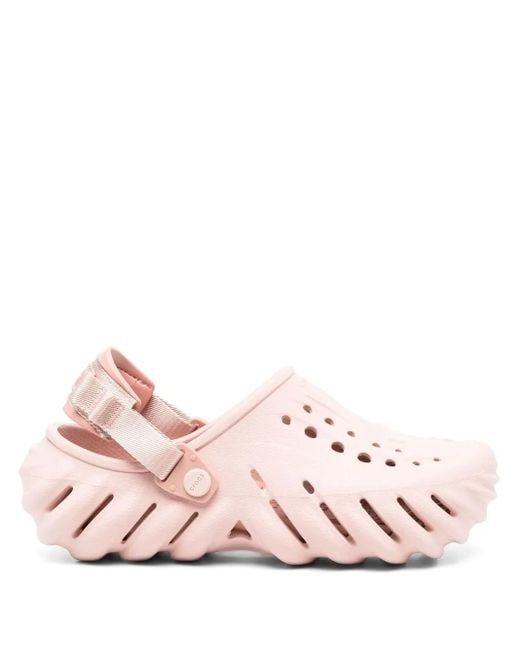 CROCSTM Pink Cut Out-Detail Chunky Sandals