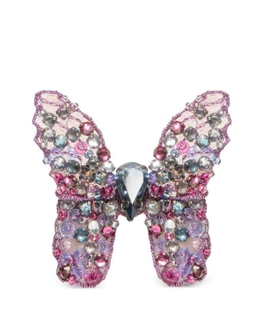 Jennifer Behr Pink Abbie Butterfly Hair Clip