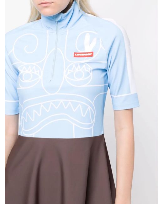 Charles Jeffrey Flared Jurk in het Blue