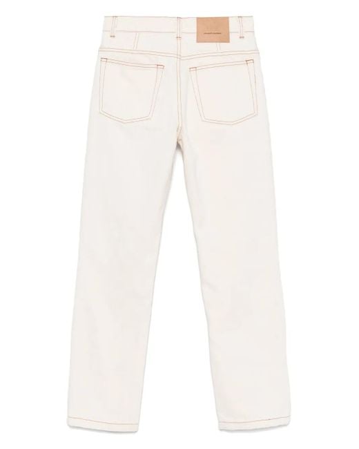 AMI White Straight Jeans