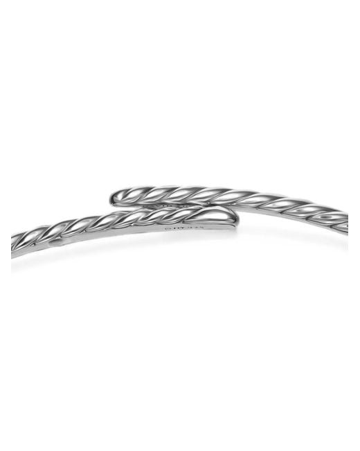 David Yurman White Sculpted Cable Flex Necklace