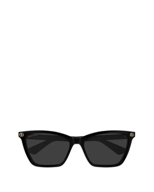 Gucci Black Double G Square-Frame Sunglasses