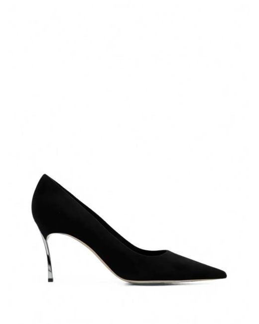 Casadei Black Pointed-Toe Pumps