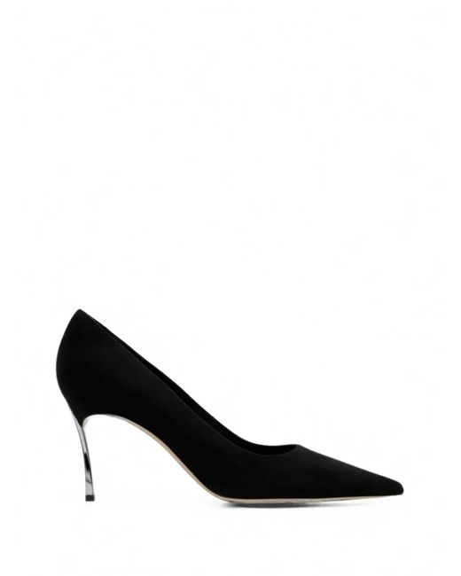 Casadei Black Pointed-Toe Pumps