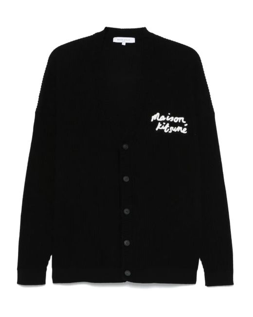 メンズ Maison Kitsuné エンブロイダリー カーディガン Black