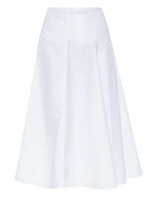 Gonna Midi Con Inserti di Jacquemus in White