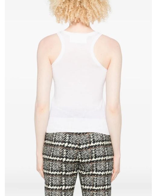 Ermanno Scervino レーストリム トップ White