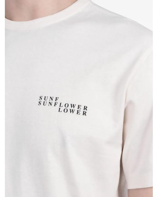 sunflower White Logo-Detail T-Shirt for men
