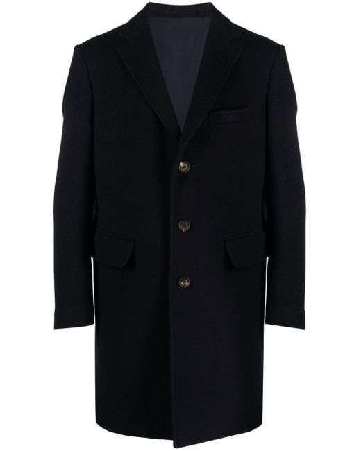 Manteau boutonné à design en feutre Eleventy pour homme en coloris Black
