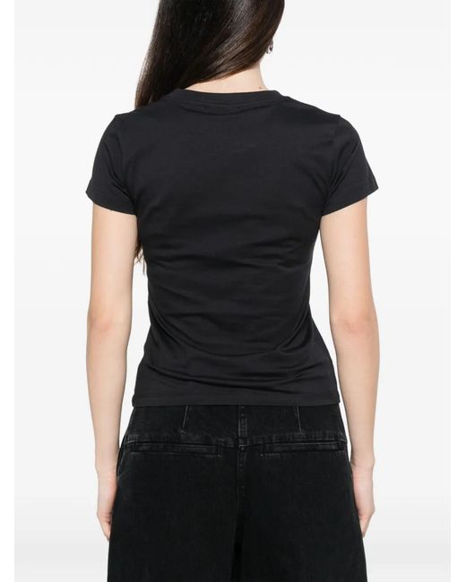 Ganni Black Graphics Crew Neck T-Shirt