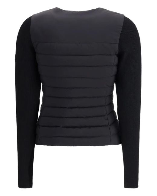 Tatras Black Quilted Ribbed-Sleeves Puffer Jacket