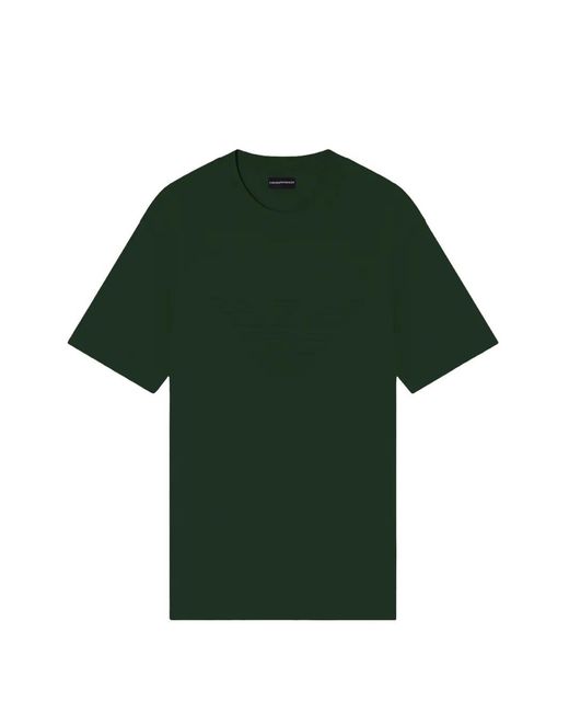 Emporio Armani Green Round-Neck T-Shirt for men