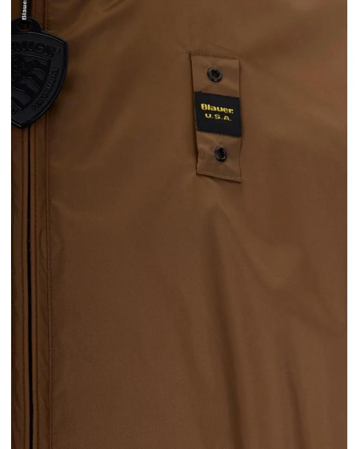 Blauer Brown Logo-Patch Hooded Jacket for men