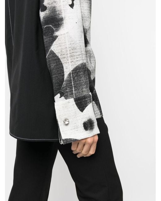 Loewe Gray Abstract-print Shirt