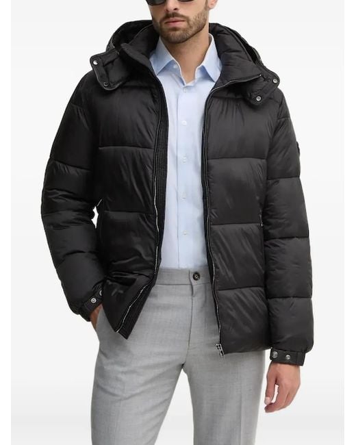 Joop! Black Ambro Quilted Hooded Jacket for men
