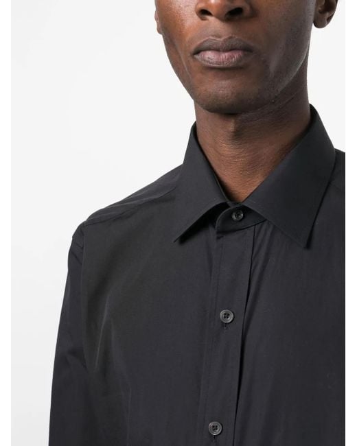 Tom Ford Long Cotton Shirt Black for men
