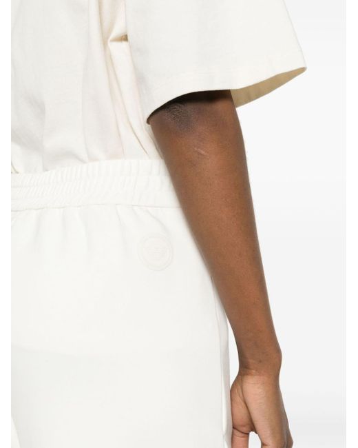 Pantalones de chándal con parche del logo Emporio Armani de color White