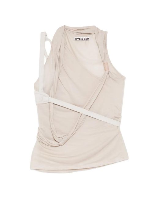 Hyein Seo White Sleevelss Knot Top