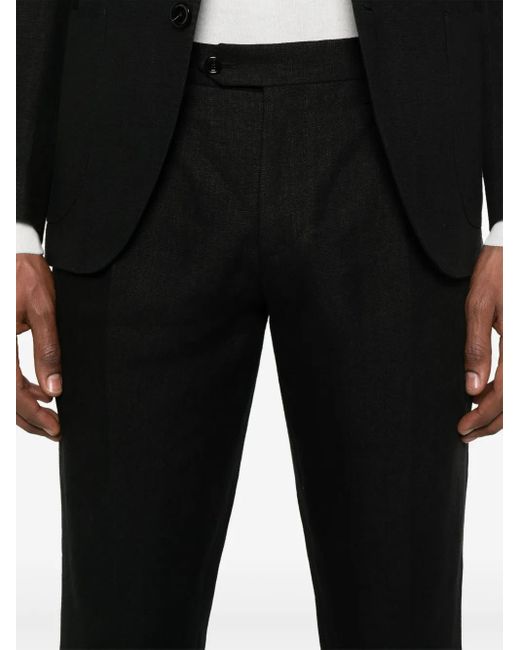 Lardini Black Brooch-Detail Suit for men