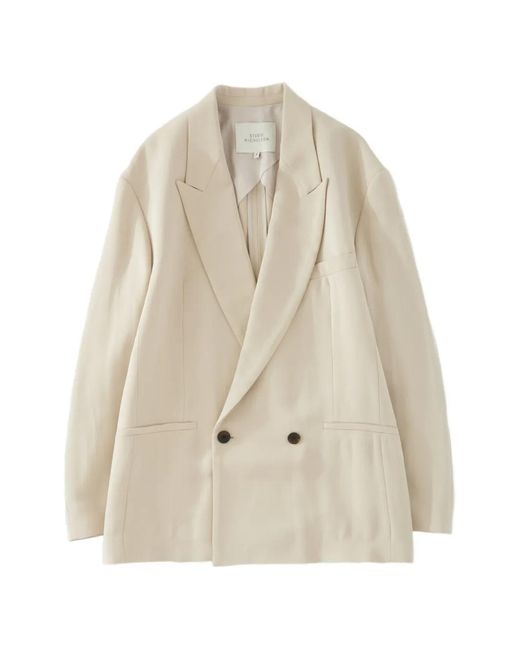 Studio Nicholson White Daburu Blazer for men