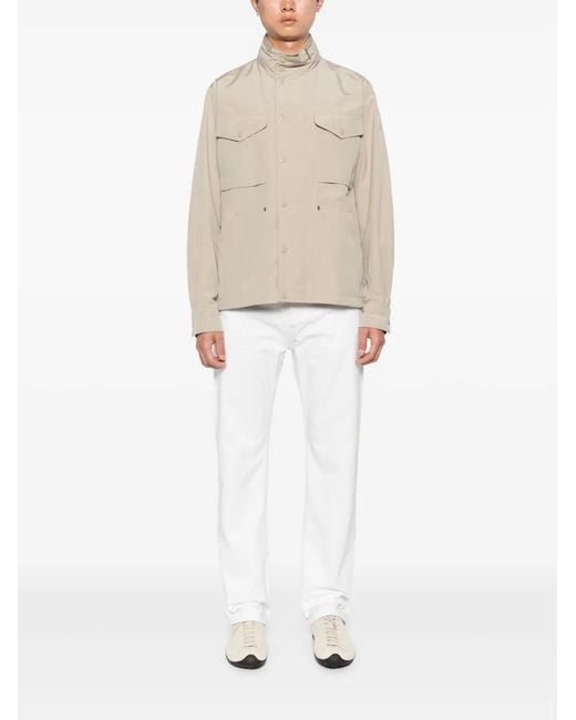 Moncler Natural Logo-Patch Bomber Jacket for men
