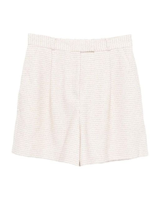 Pantalones cortos de bouclé To b. by agnès b. de color White