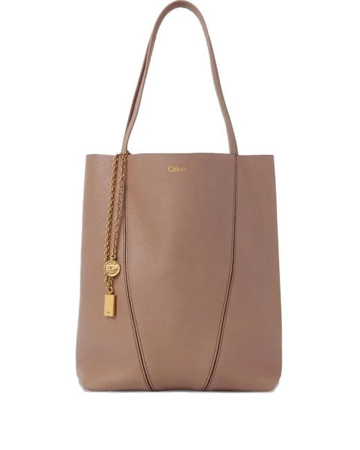 Chloé Brown Spin Medium Leather Bag