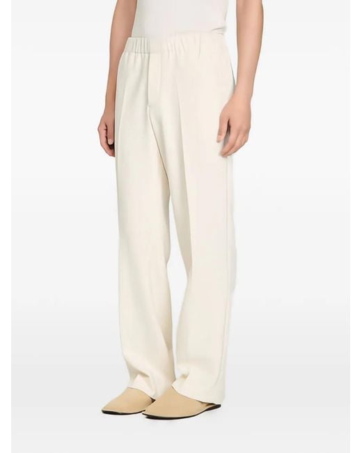 Sandro White Wide-Leg Trousers for men